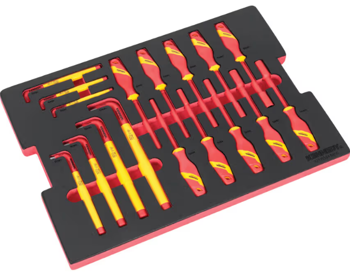 VDE Insulated Tool Sets with Foam Inlay
